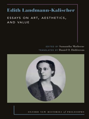 cover image of Edith Landmann-Kalischer